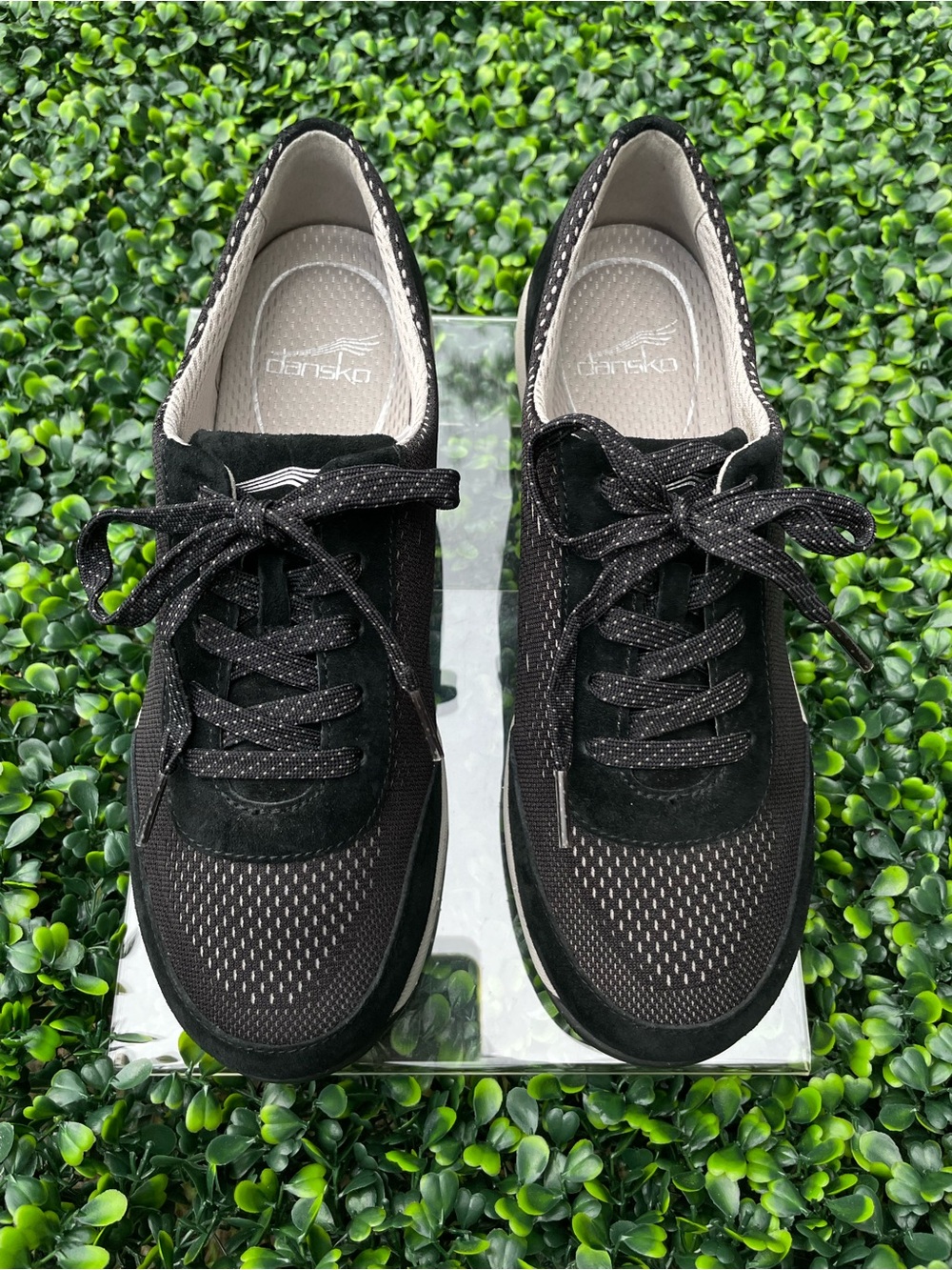 Dansko Women’s Black Mixed-Material Lace-Up Sneaker size 38